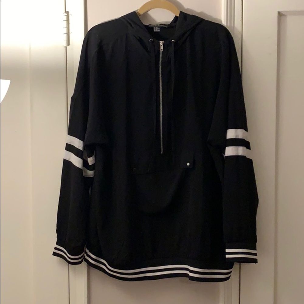 Black half zip hoodie 3X